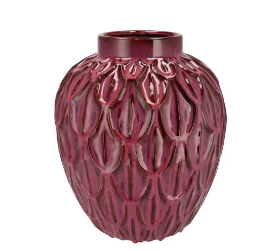 Inga Boa Bordeauxrood 27x30cm