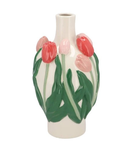 Isa Dutch Tulp Vaas Roze Mix 16x16x26cm