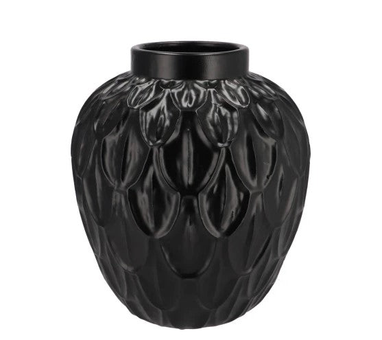 Inga Boa vaas 27x30 Zwart