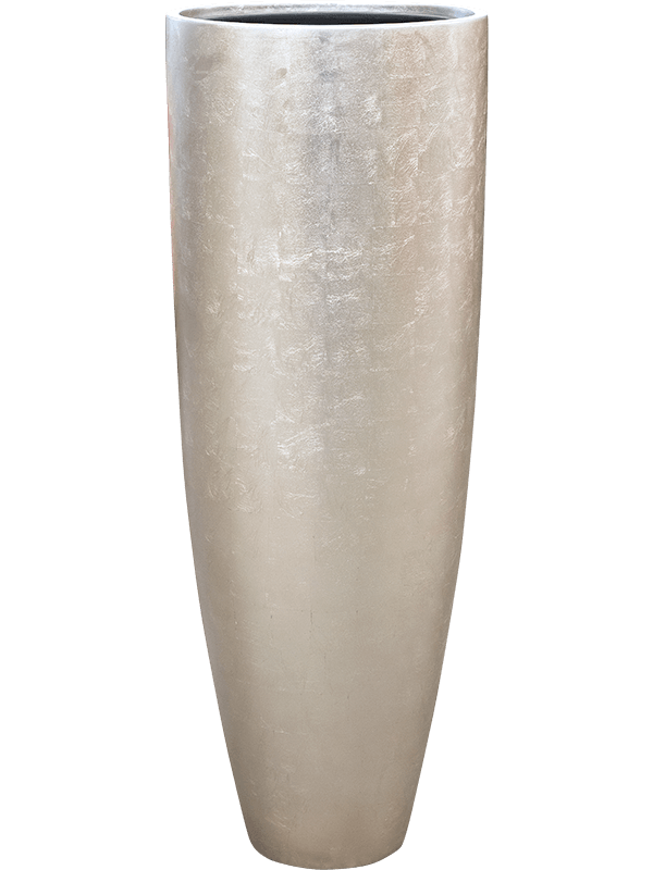 Baq Metallic Silver leaf Pot 34x90cm Zilver